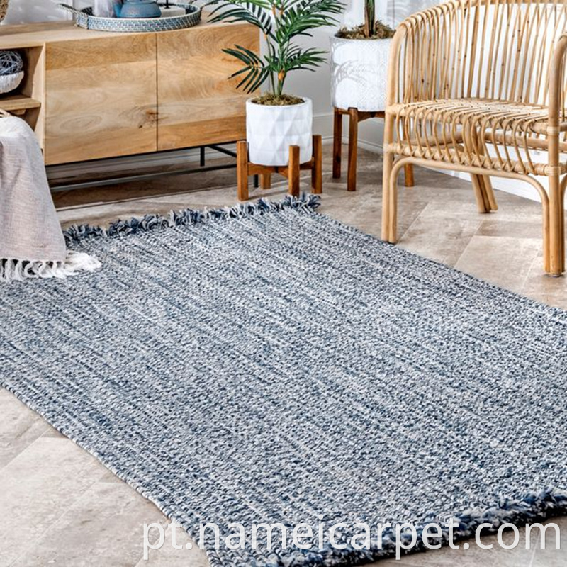 Pp Polypropylene Braided Woven Indoor Outdoor Carpet Rug Floor Mats With Tassels 50